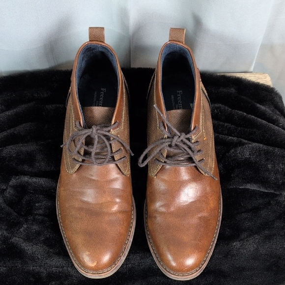 Elegant‎ Brown Leather and Canvas Chukka Boots main image 6
